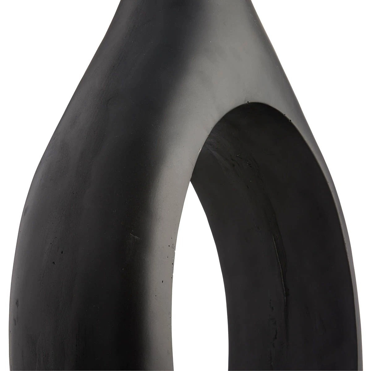 48-Inch Modern Open Circle Ceramic Style Floor Vase