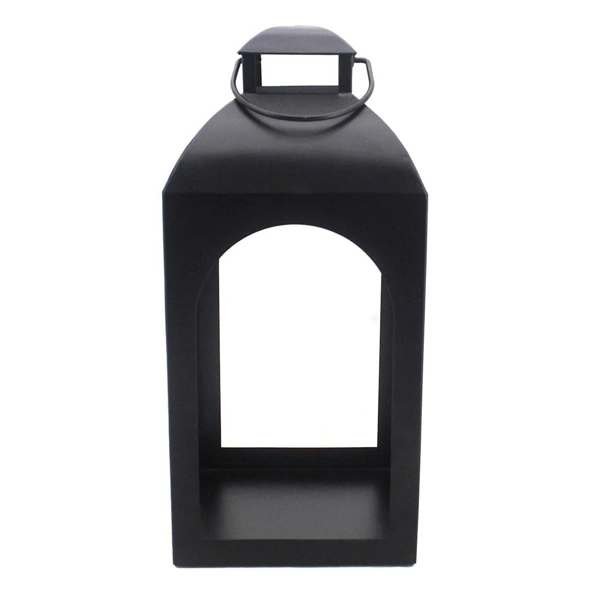 Modern 17 Inch Black Metal Arch Candle Lantern – Tabletop Decor