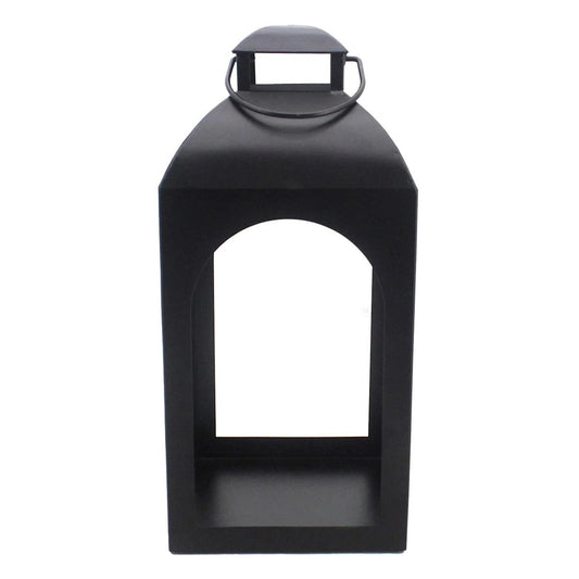 Modern 17 Inch Black Metal Arch Candle Lantern – Tabletop Decor