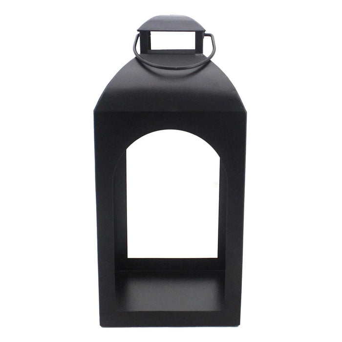 Modern 17 Inch Black Metal Arch Candle Lantern – Tabletop Decor