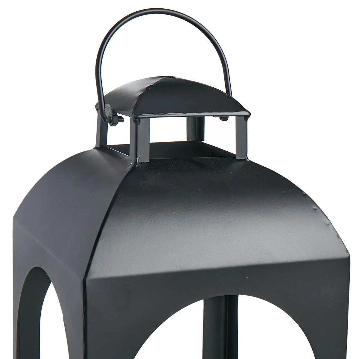 Modern 17 Inch Black Metal Arch Candle Lantern – Tabletop Decor